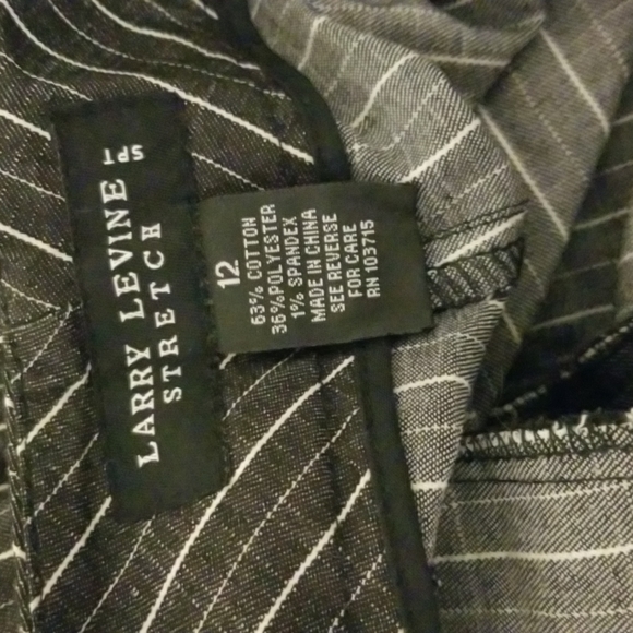 Stretch Pinstripe Capris Pants by Larry Levine - Picture 9 of 9